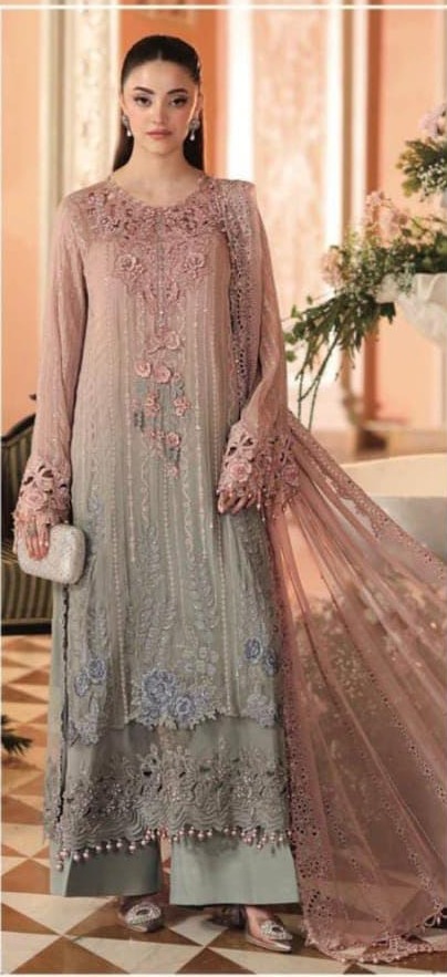 Piyazi — Dusty rose & sage walima outfit for a wedding guest