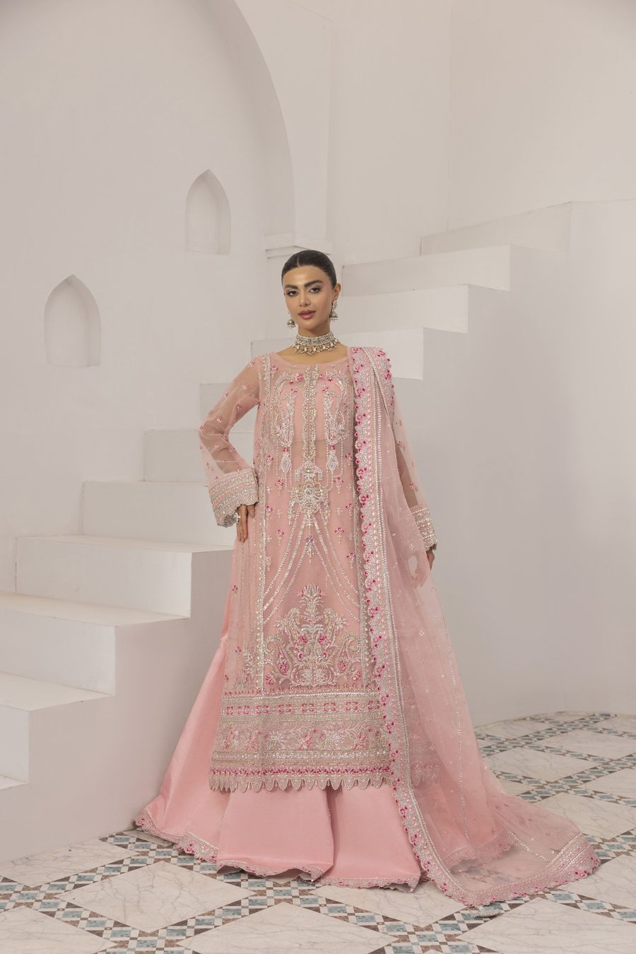 Sharbati — Powder pink nikkah dress for a wedding guest