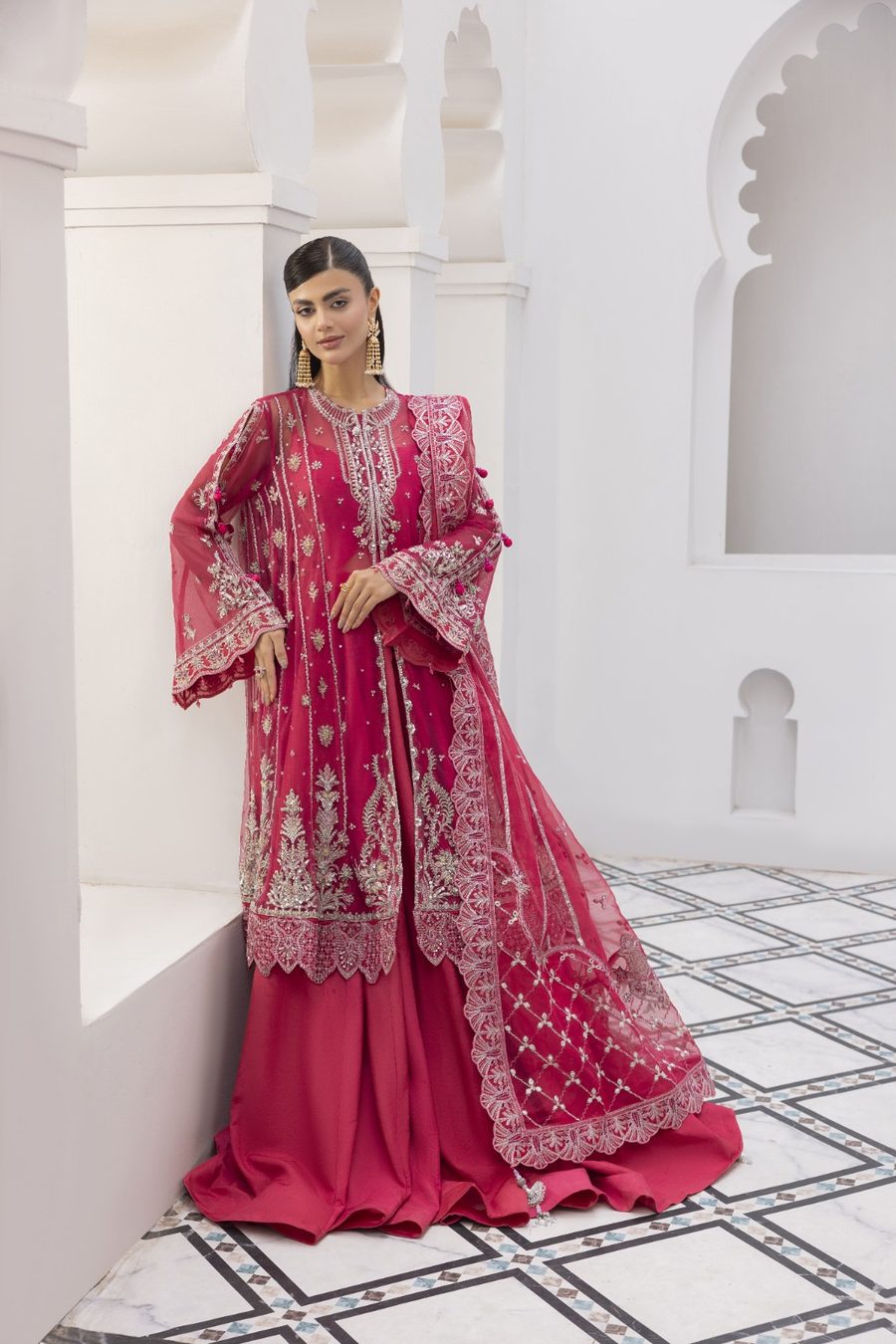 Rani — Shocking pink barat dress for a wedding guest