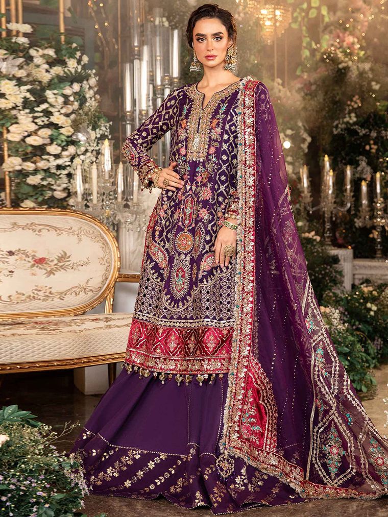 Sosan — Plum / purple barat dress for a wedding guest