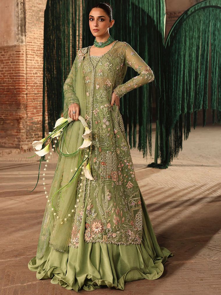 Nauroz — Apple green mehndi dress for a wedding guest